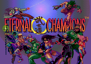 Eternal Champions title screen for Sega Genesis